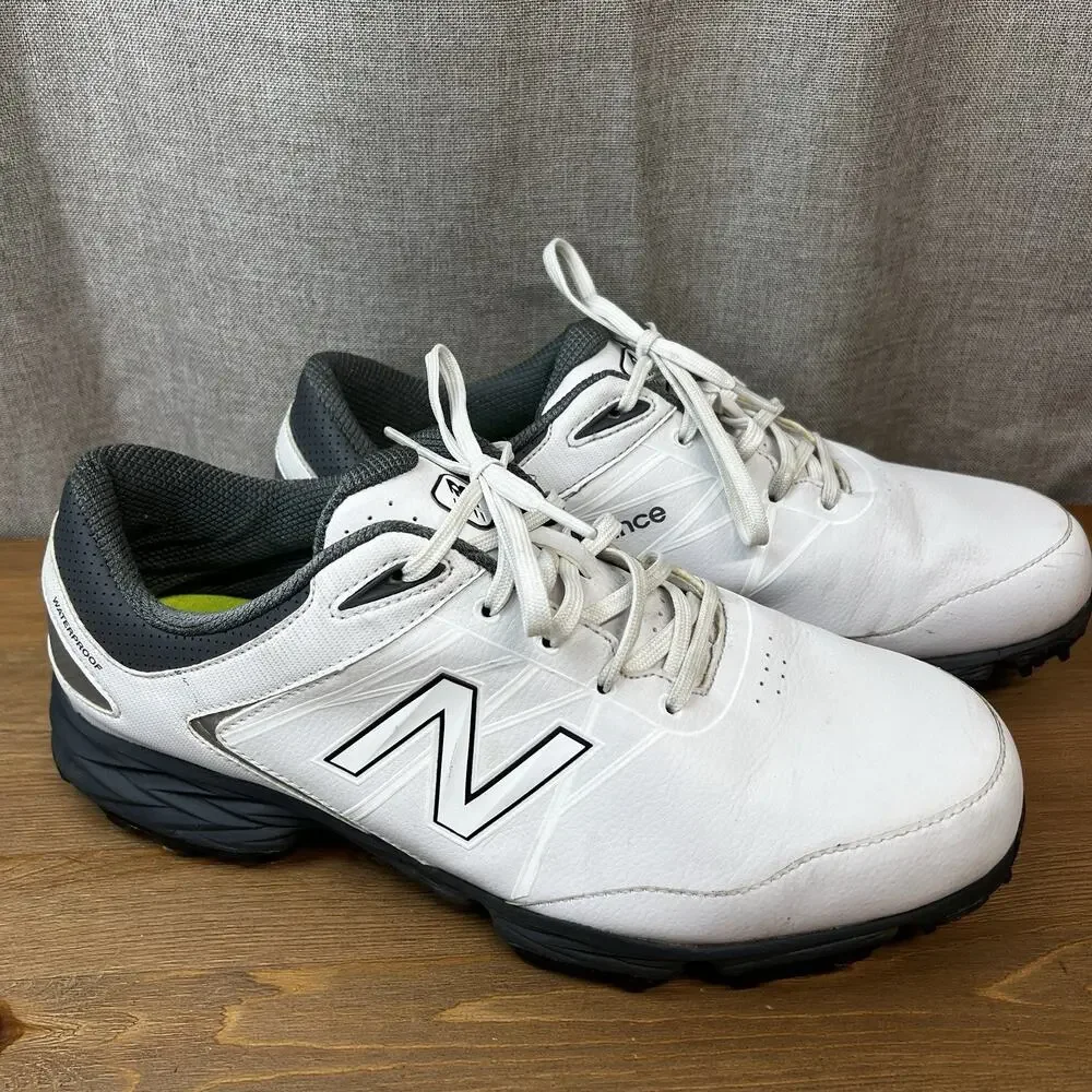 New Balance Striker Golf Shoes Men’s 11 Spiked Waterproof White Gray EU 46